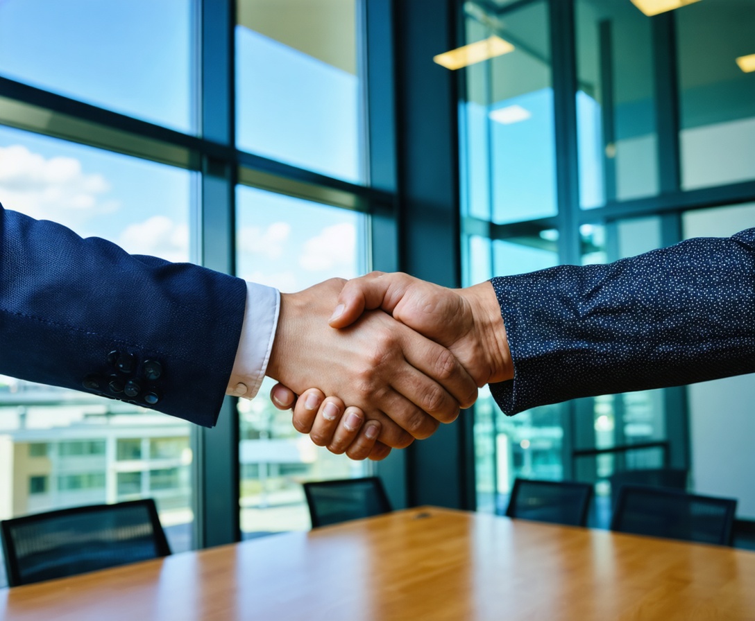 Бизнес-рукопожатие как символ соглашения